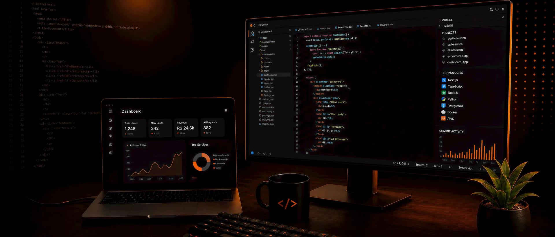 Gaziantep web tasarım ajansı Kaplan tarafından hazırlanan modern web geliştirme çalışma alanı