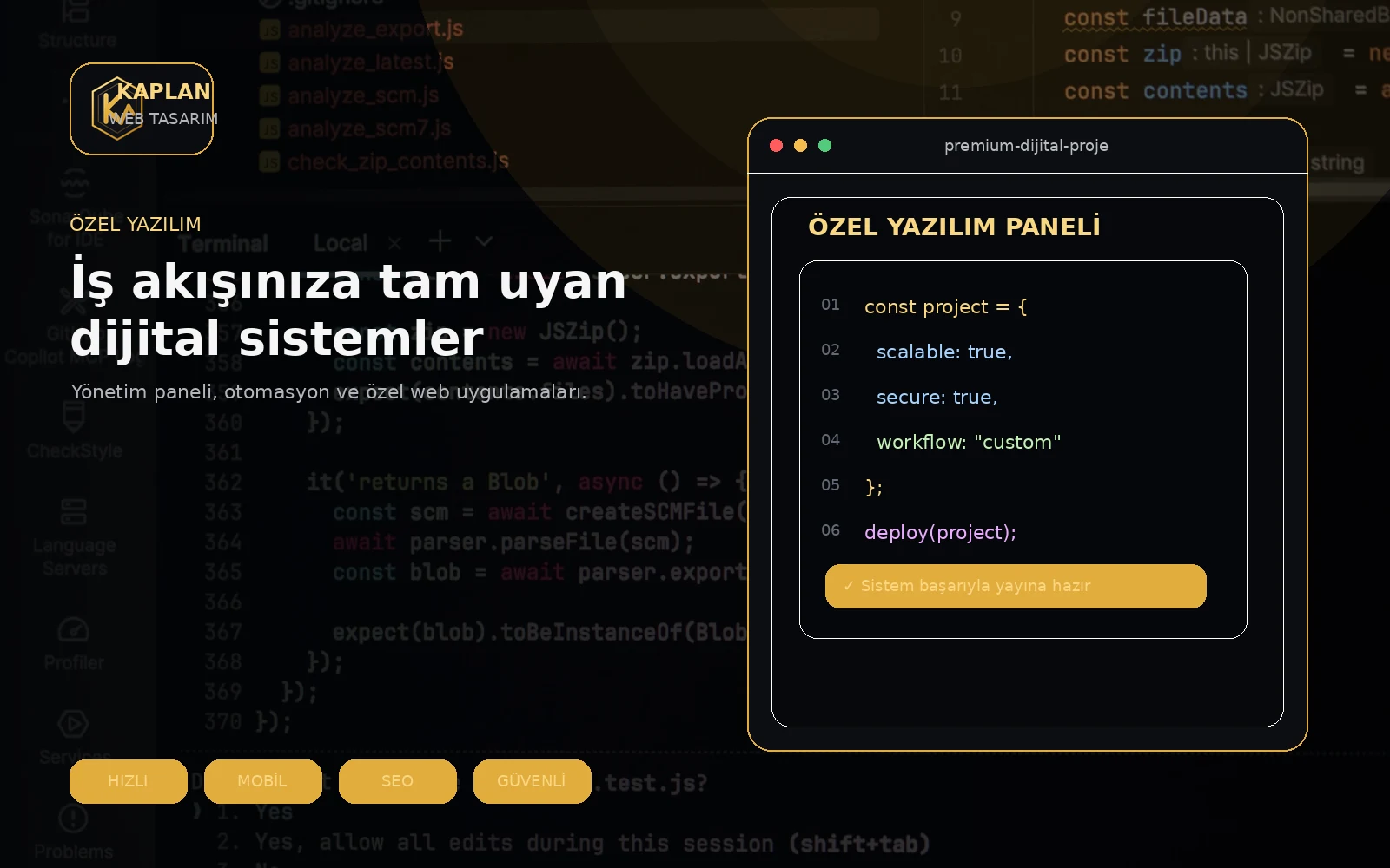Özel Yazılım hizmet görseli