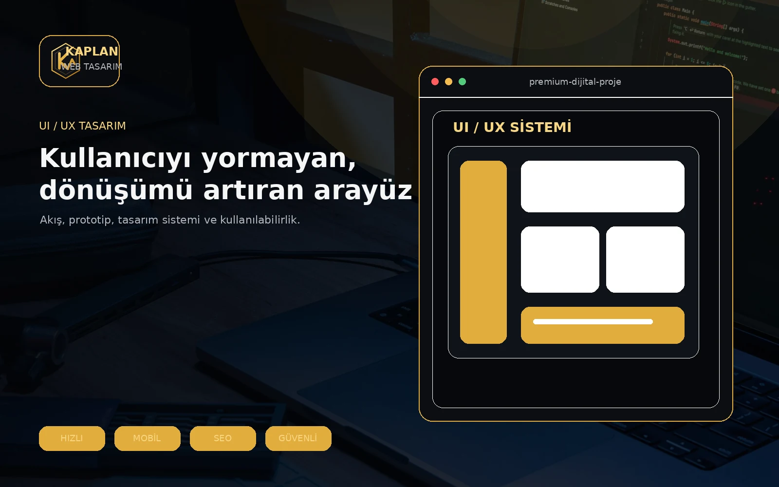 UI/UX Tasarım hizmet görseli