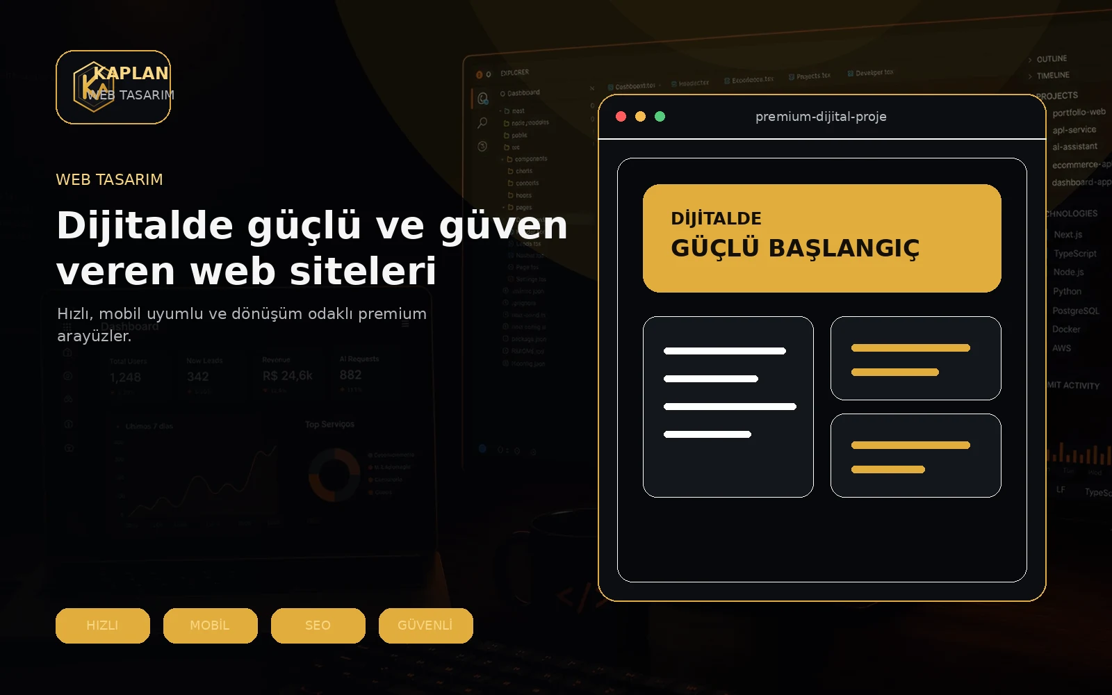 Kaplan Web Tasarım modern dijital proje çalışma alanı